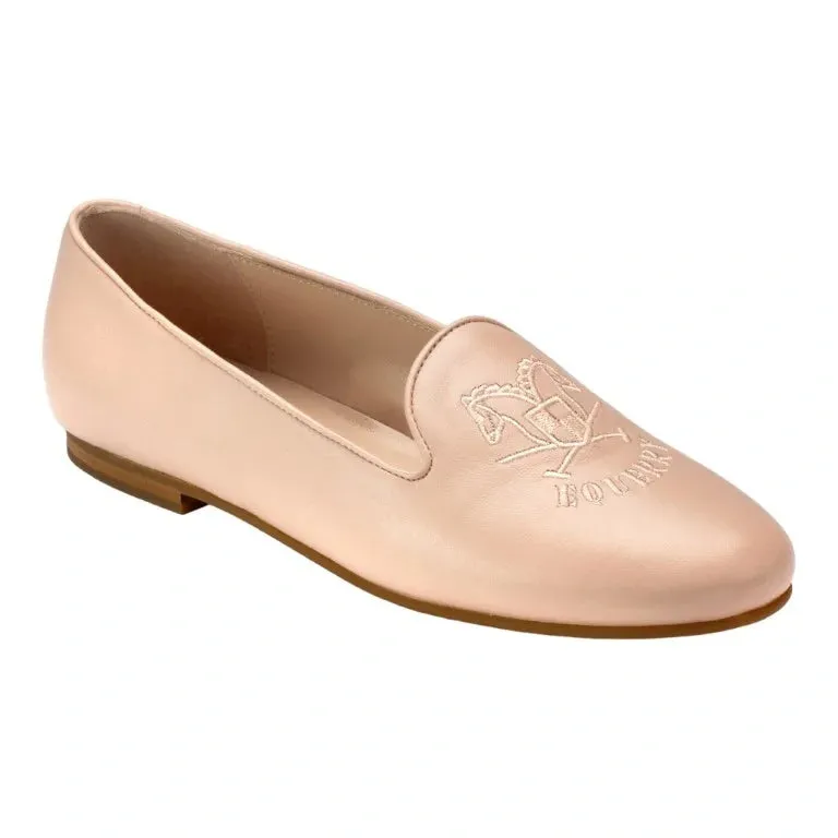 1625 - Nude Soft Leather Smoking Loafer for Girl/Teen/Women by London Kids