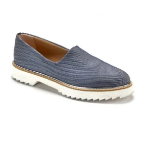 49964 - Blue Soft Leather Slip On for Teen/Women by Pretty Ballerinas