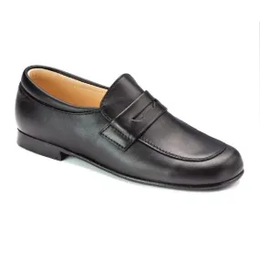 7650 - Black Soft Leather Slip On for Boy by Beberlis