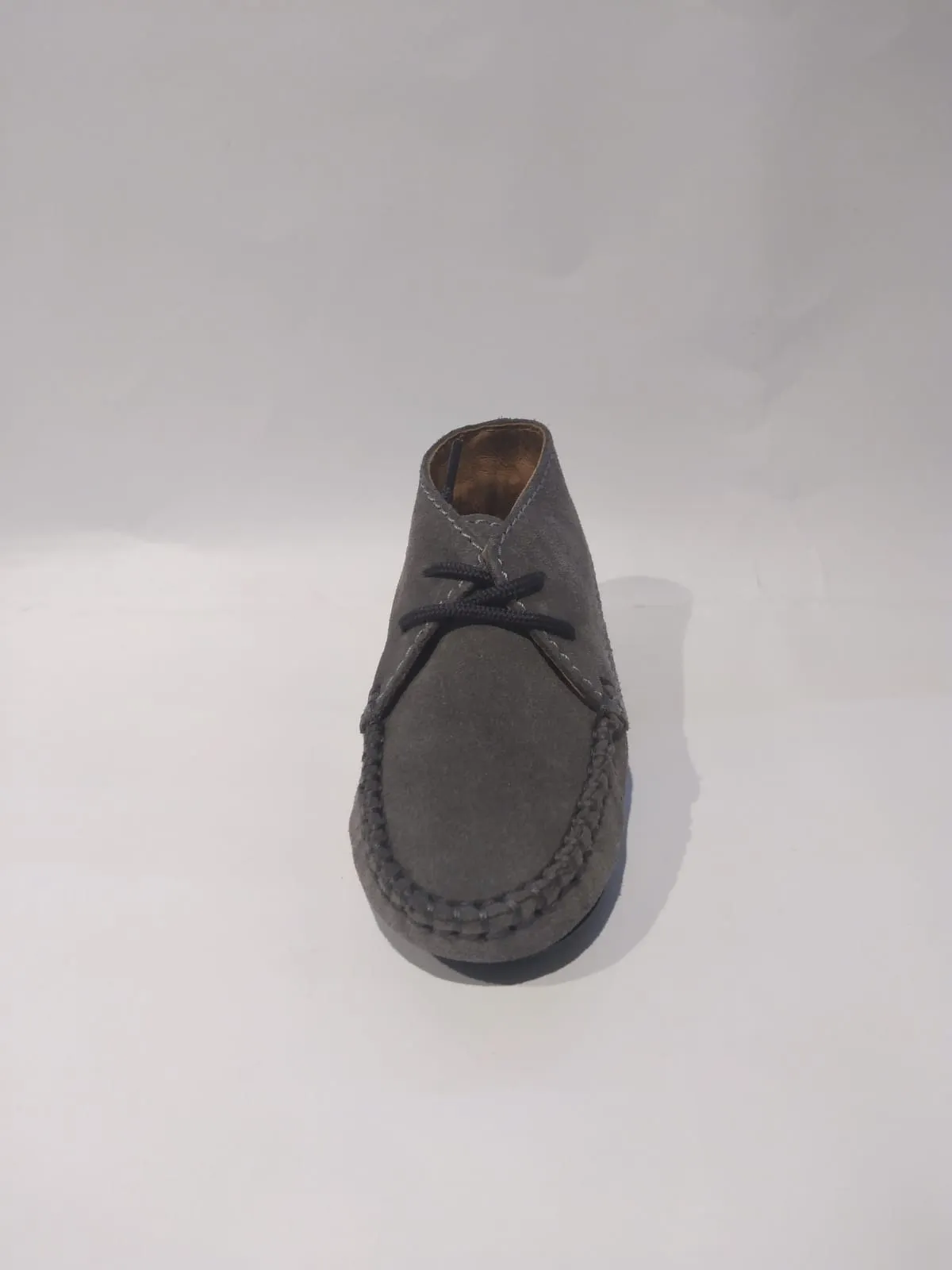 Altanta Mocassin Baby Dark Grey Suede Leather Booties