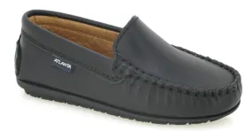 Altanta Mocassin Black Smooth Leather Loafer