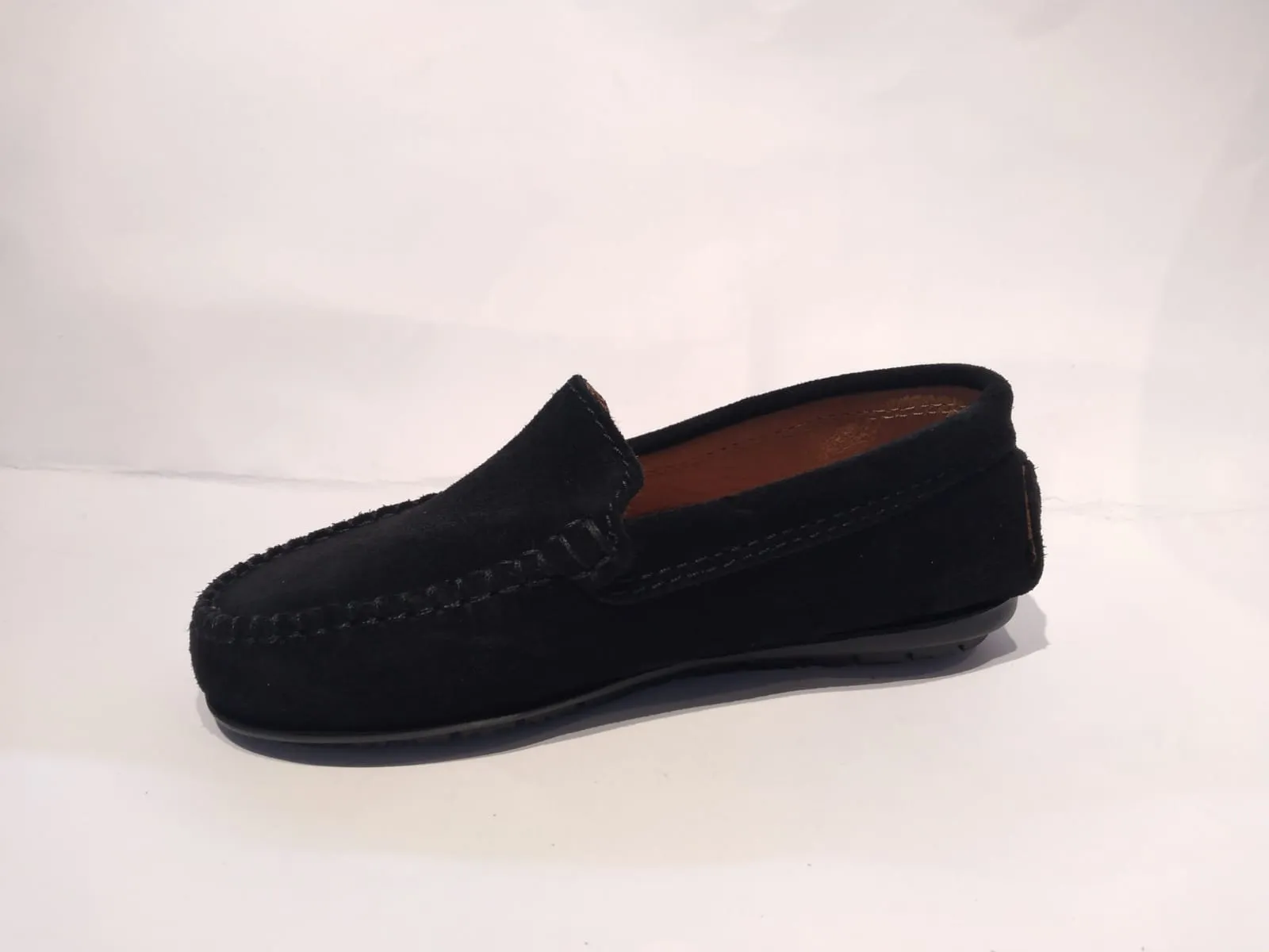 Altanta Mocassin Black Suede Leather Loafer