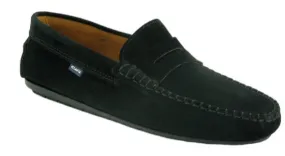 Altanta Mocassin Black Suede Leather Penny Loafer