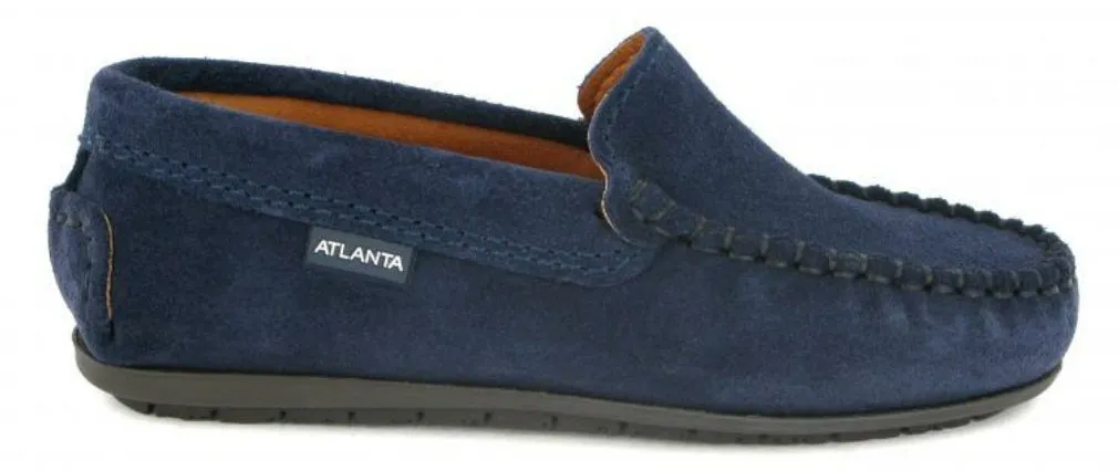 Altanta Mocassin Dark Blue Suede Leather Loafer