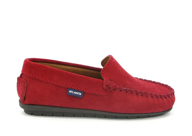 Altanta Mocassin Red Suede Leather Loafer