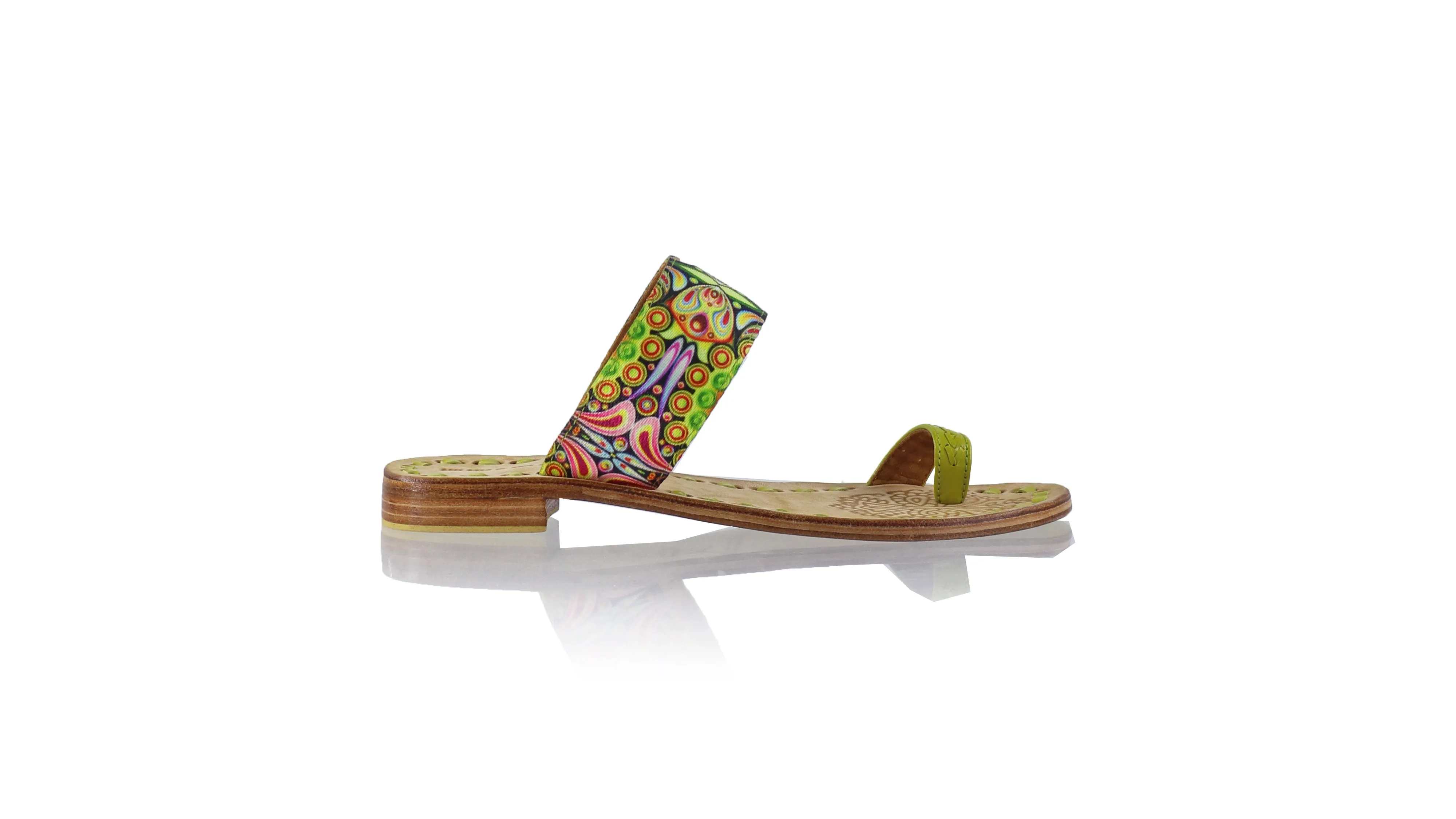 Arini 20mm Flat - Lime & Lime Paisley