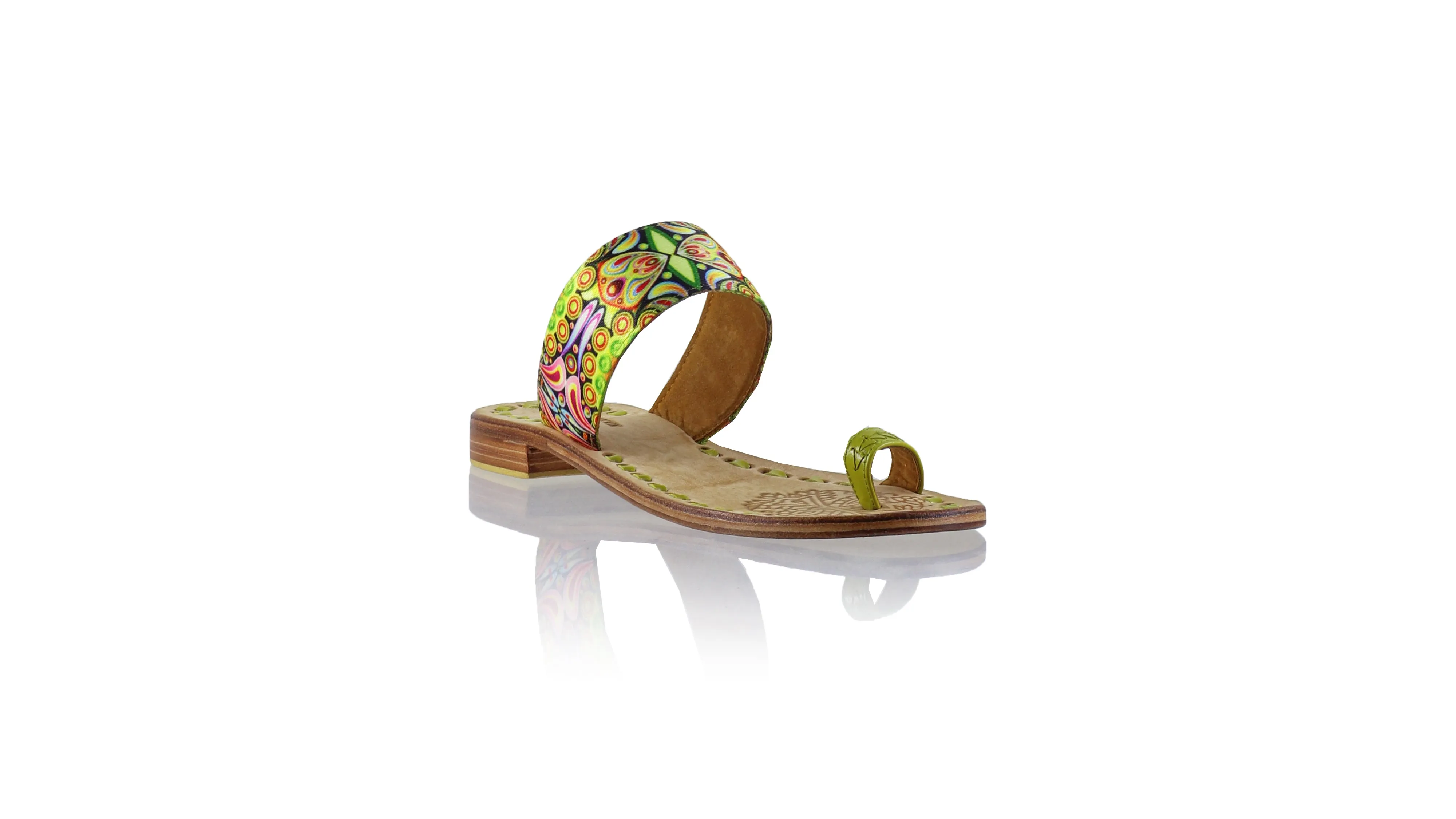 Arini 20mm Flat - Lime & Lime Paisley