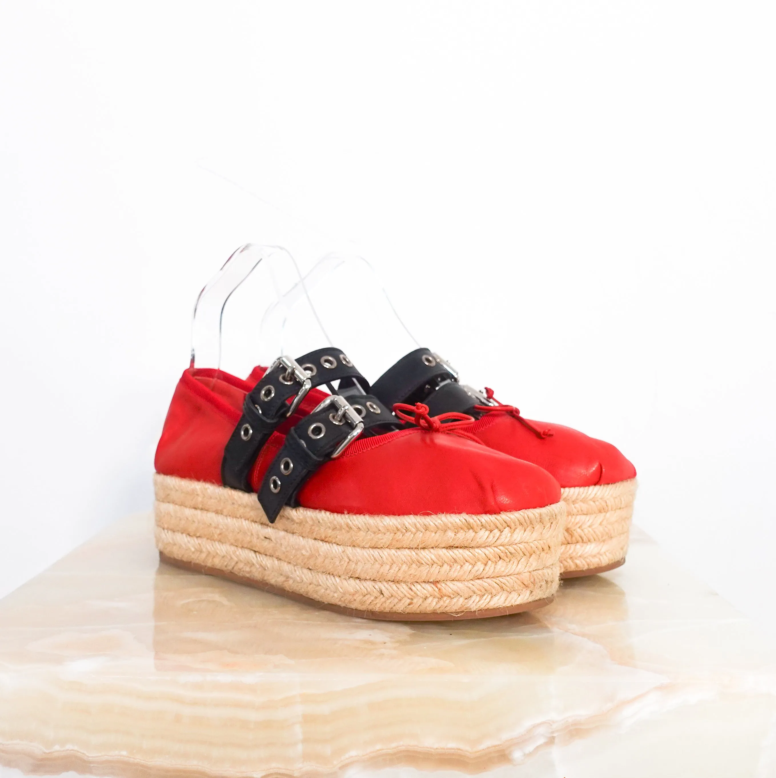 Ballerina Strap Detailed Platform Espadrille Uk 4.5