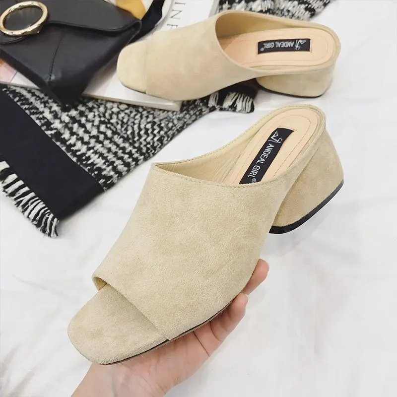 Casual Daily Peep Toe Suede Loafers