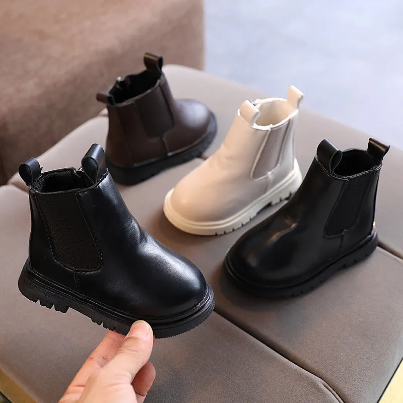 Children Short Boots  Winter New Boys Girls Vintage England Style Baby Ankle Boots