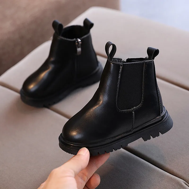 Children Short Boots  Winter New Boys Girls Vintage England Style Baby Ankle Boots