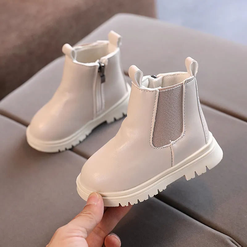 Children Short Boots  Winter New Boys Girls Vintage England Style Baby Ankle Boots