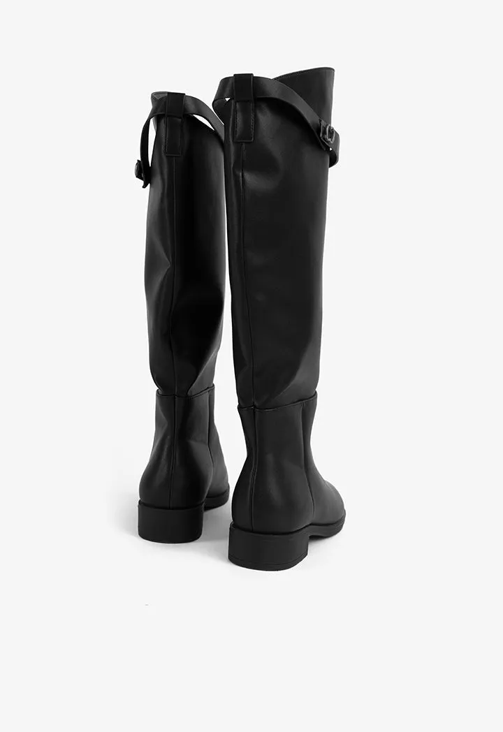 Choice Solid Below Knee Winter Boots Black