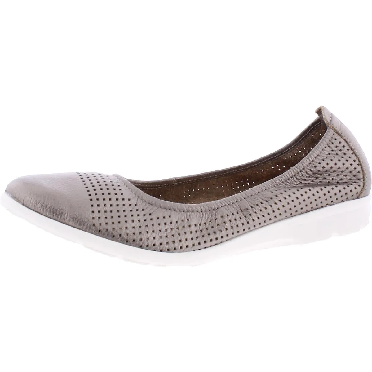 Clarks Womens Jenette Ease Metallic Perforated Slip-On Sneakers