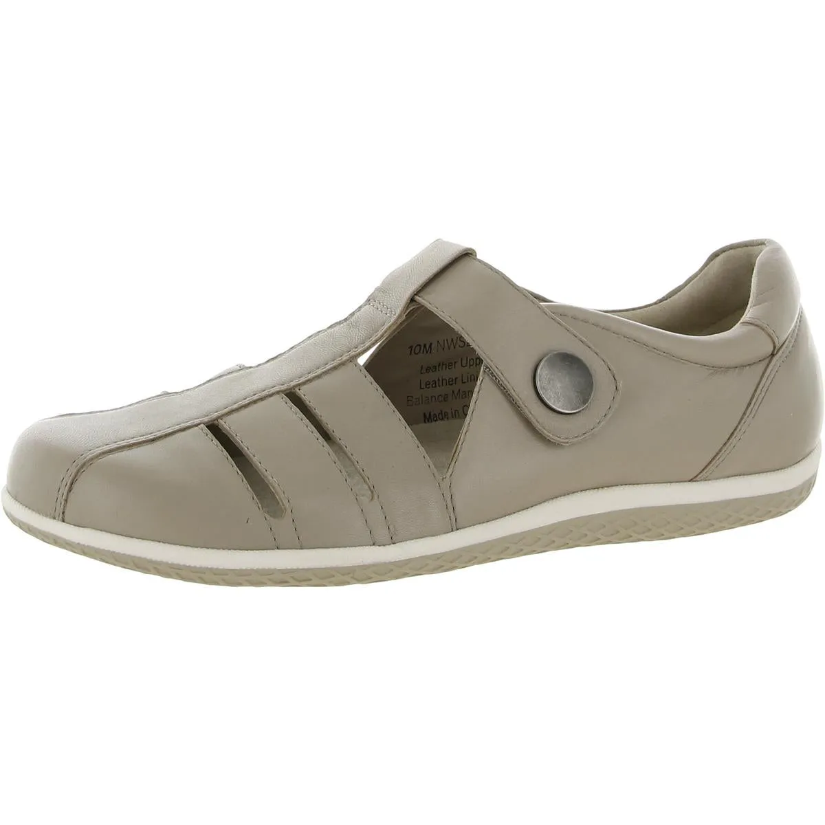 David Tate Womens Orlando Leather Lifestyle Slip-On Sneakers