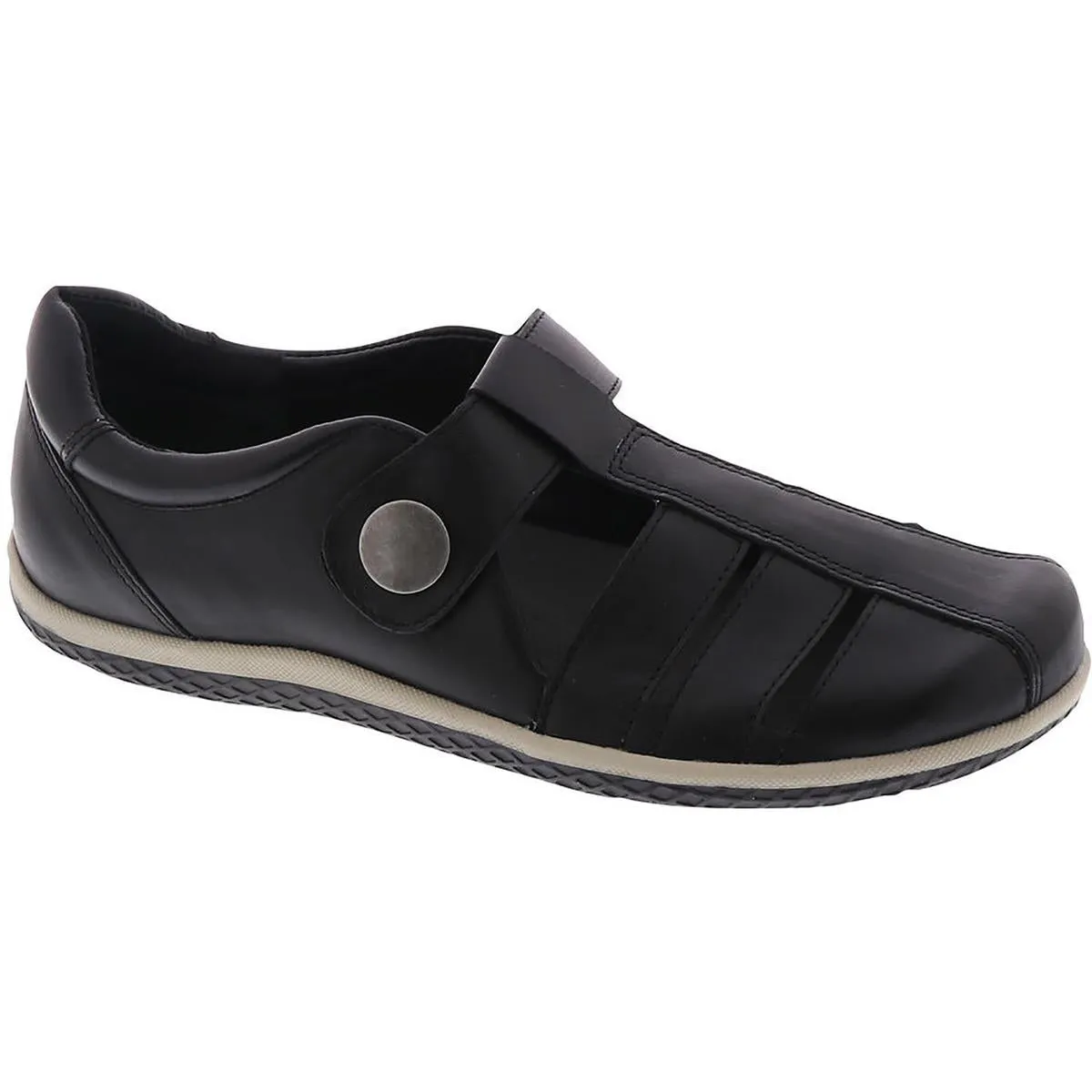 David Tate Womens Orlando Leather Lifestyle Slip-On Sneakers