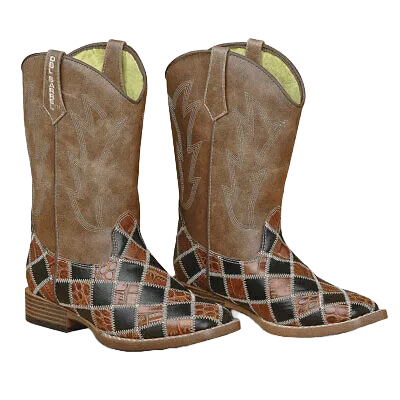 Double Barrel Childrens Andy Patchwork Boots 44566107