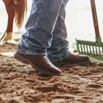 Durango Men's Rebel 12"  Soft Toe Pull On Western Classic Boot- Brown- DB4443