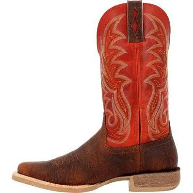 Durango Men's Rebel Pro 12" Soft Toe Western Classic Boot- Crunch/Red- DDB0476