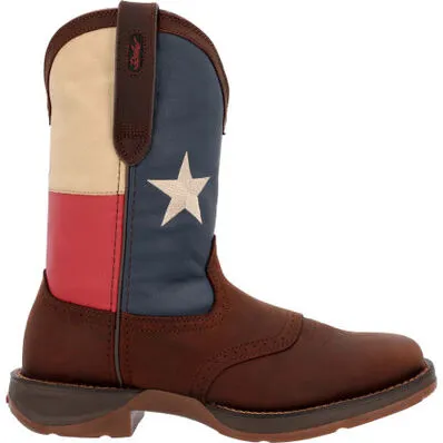 Durango Men's Rebel Texas Flag Soft Toe Western Classic Boot- Dark Brown- DB4446