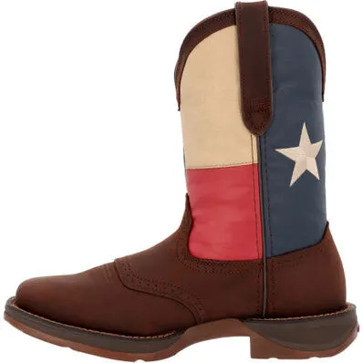 Durango Men's Rebel Texas Flag Soft Toe Western Classic Boot- Dark Brown- DB4446