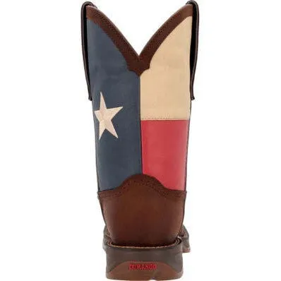 Durango Men's Rebel Texas Flag Soft Toe Western Classic Boot- Dark Brown- DB4446