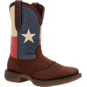 Durango Men's Rebel Texas Flag Soft Toe Western Classic Boot- Dark Brown- DB4446