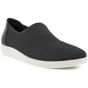 ECCO Womens Faux Leather Lifestyle Slip-On Sneakers