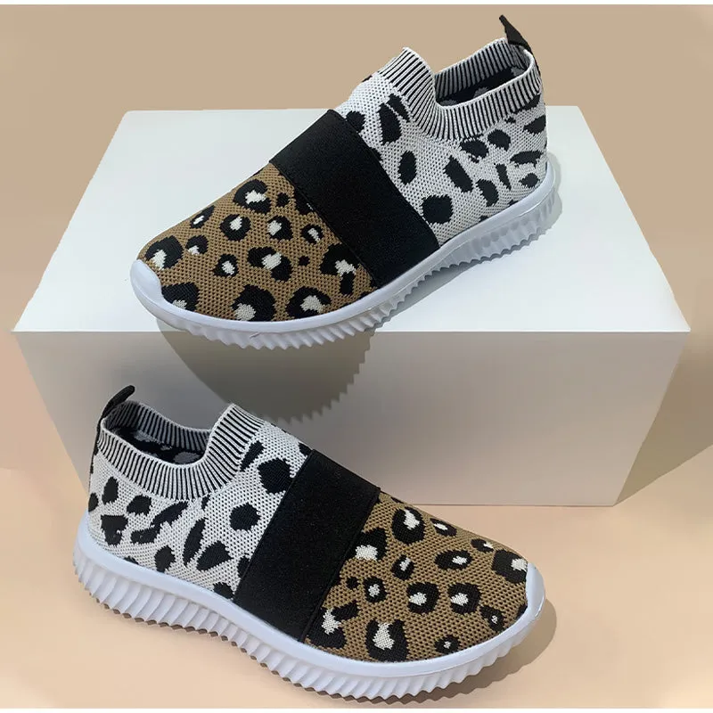 elveswallet Leopard Vulcanized Slip-On Sneakers