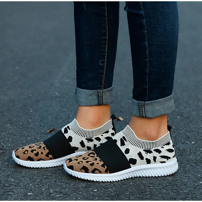 elveswallet Leopard Vulcanized Slip-On Sneakers