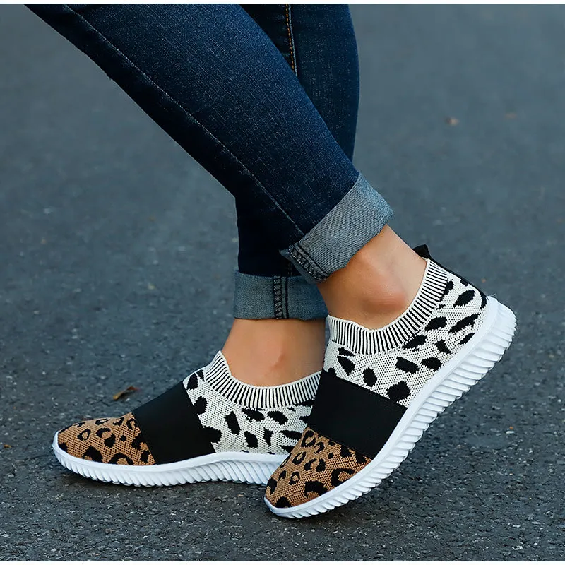 elveswallet Leopard Vulcanized Slip-On Sneakers