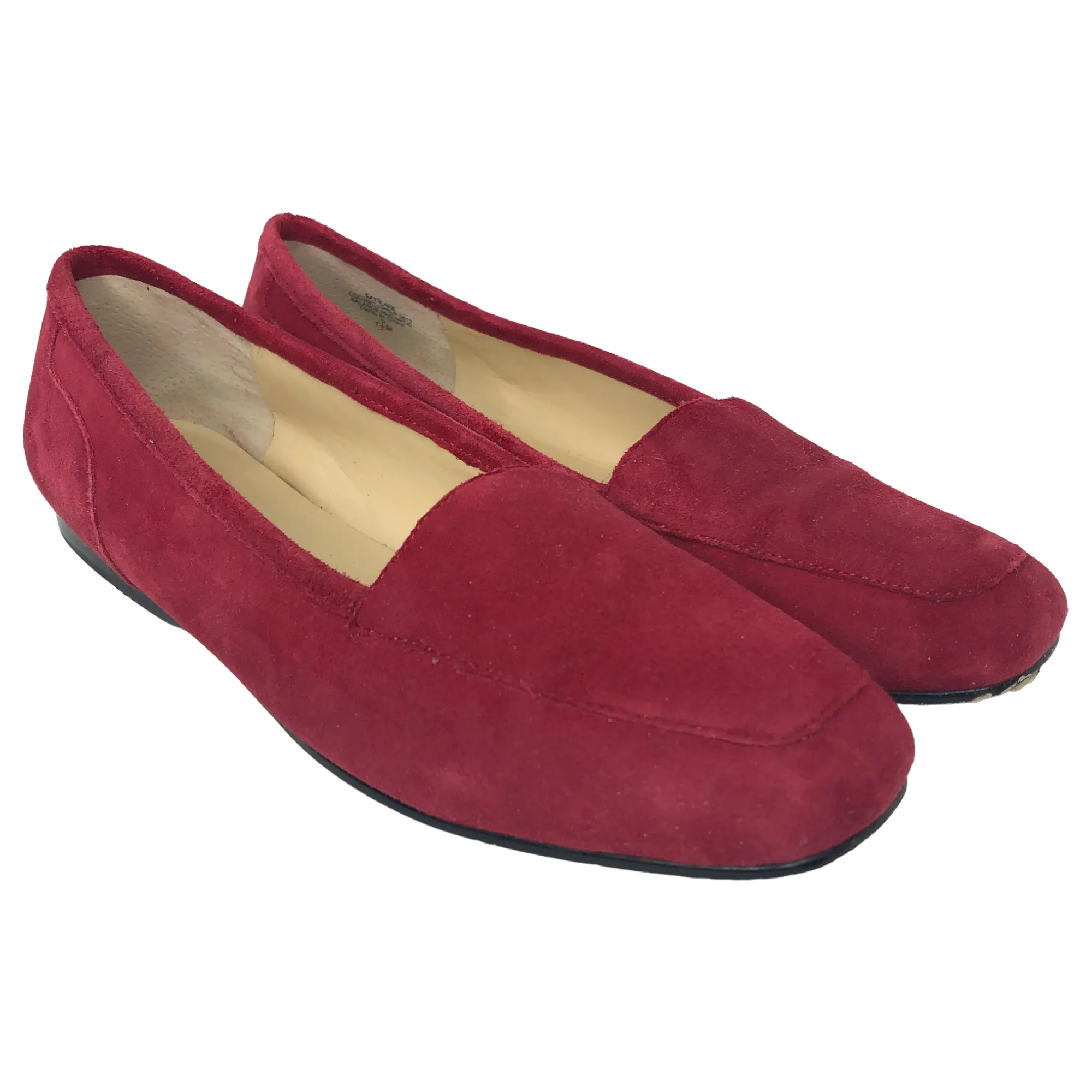 Enzo Angiolini Red Suede Loafers - Size 7.5 - Women