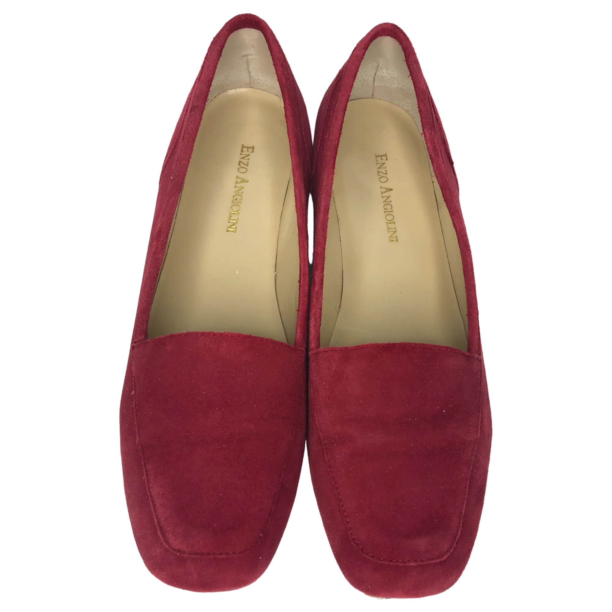 Enzo Angiolini Red Suede Loafers - Size 7.5 - Women