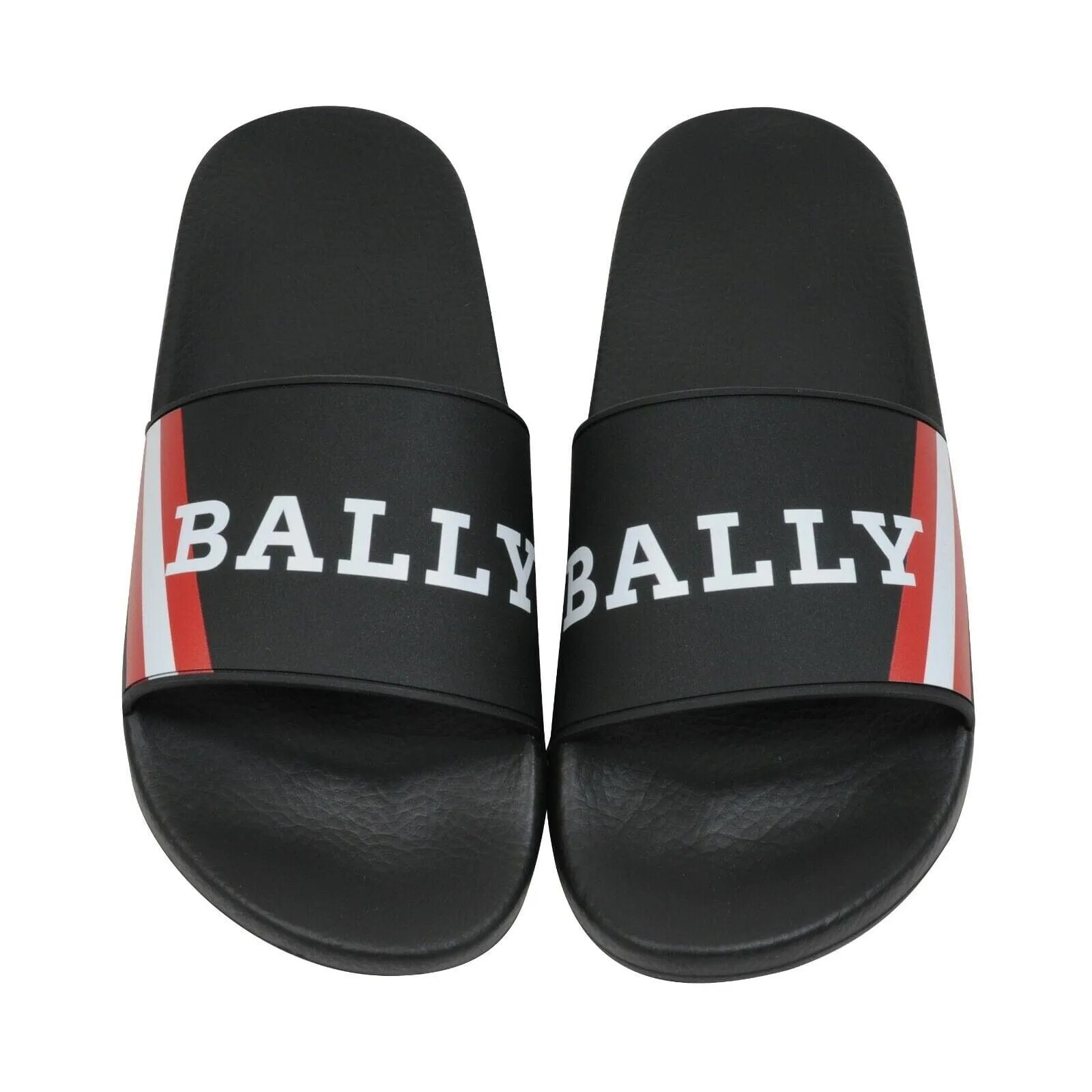 Flip Flops Black Red White Rubber Pool Slides