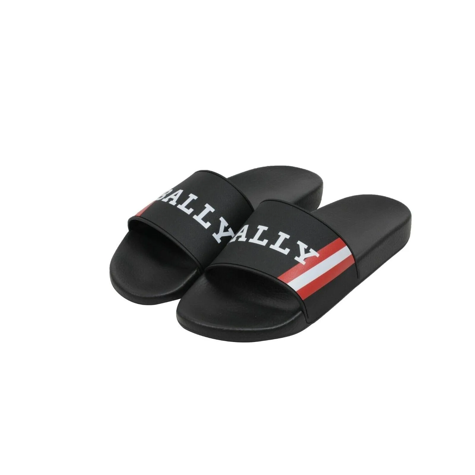 Flip Flops Black Red White Rubber Pool Slides