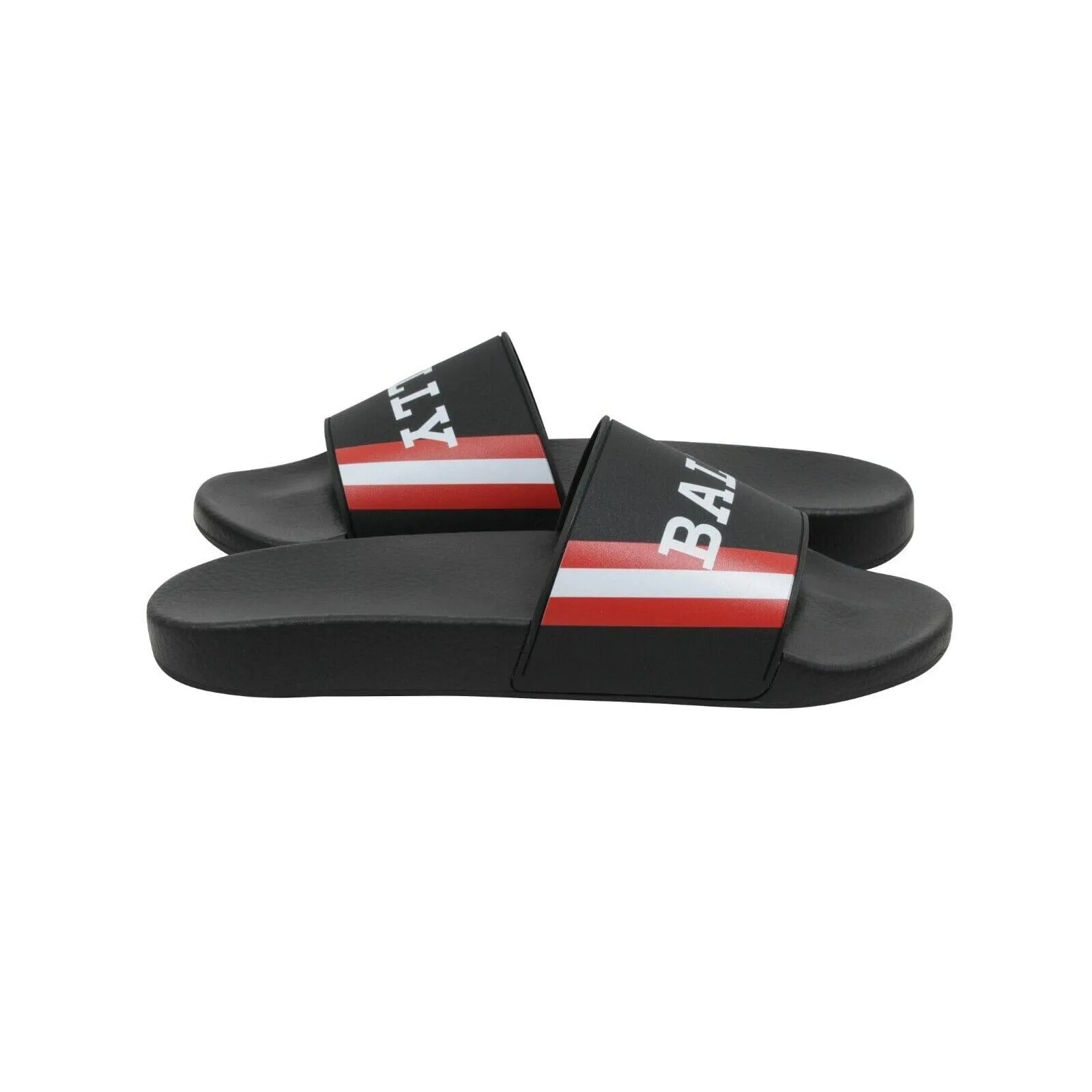 Flip Flops Black Red White Rubber Pool Slides