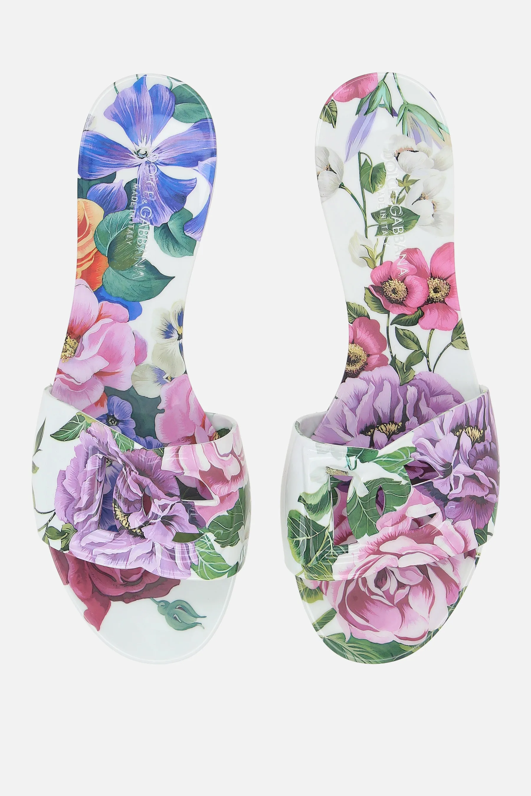 Floral Print Pool Slides