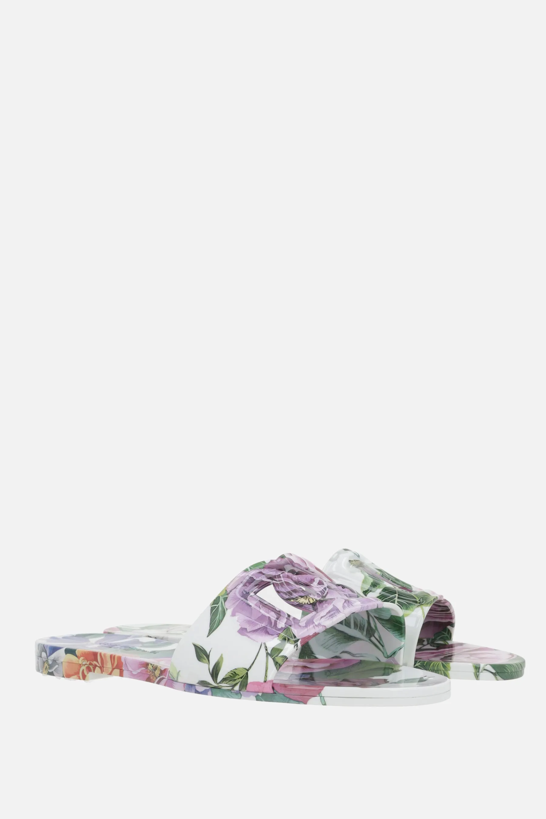 Floral Print Pool Slides