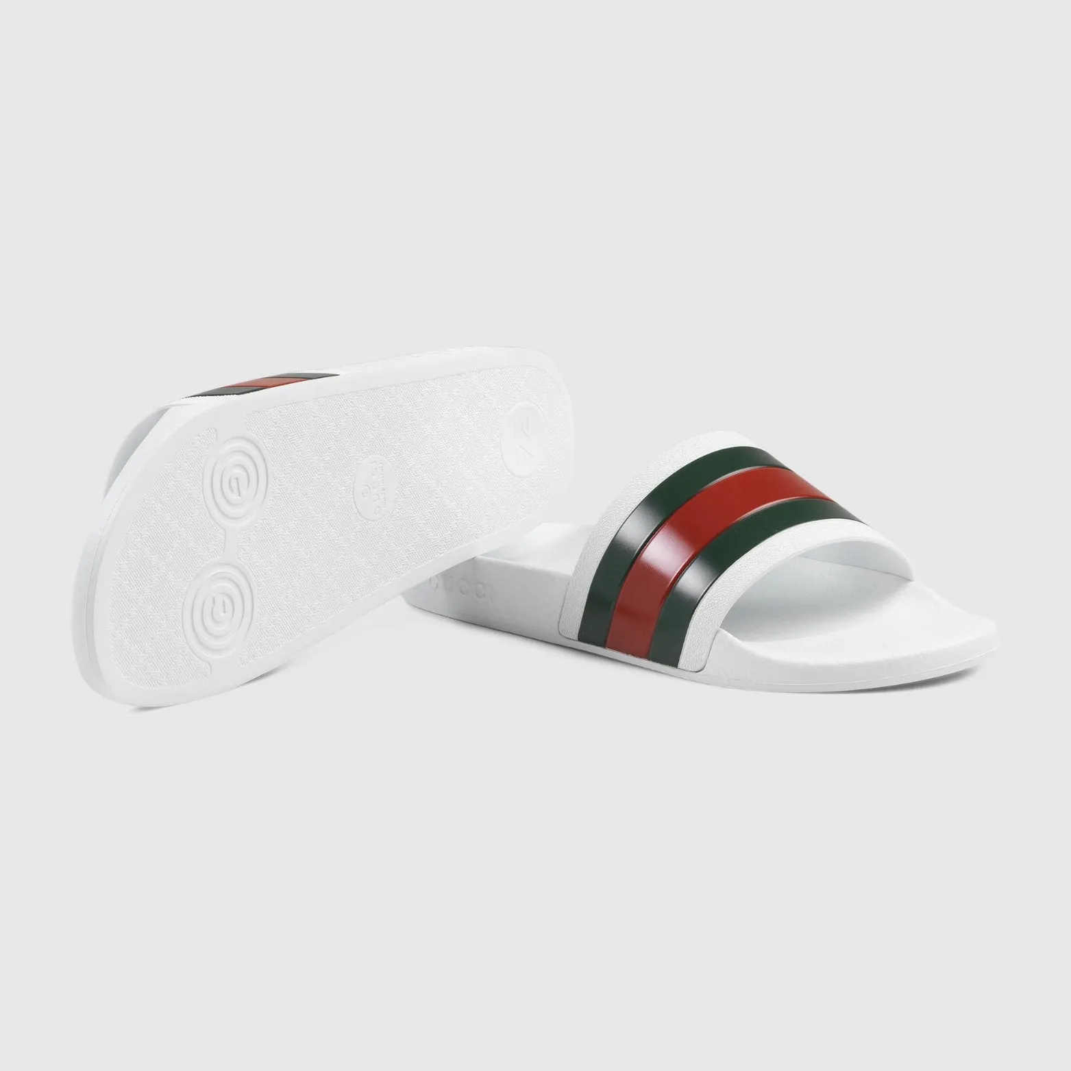 Gucci Pursuit Pool Slides White