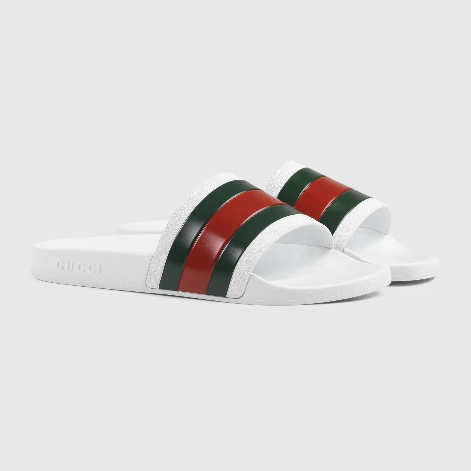 Gucci Pursuit Pool Slides White