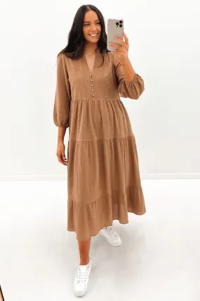 Isabel Midi Dress Mocha