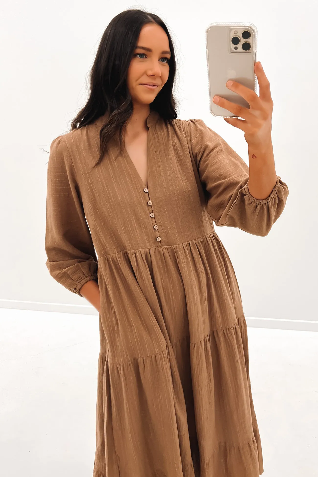 Isabel Midi Dress Mocha