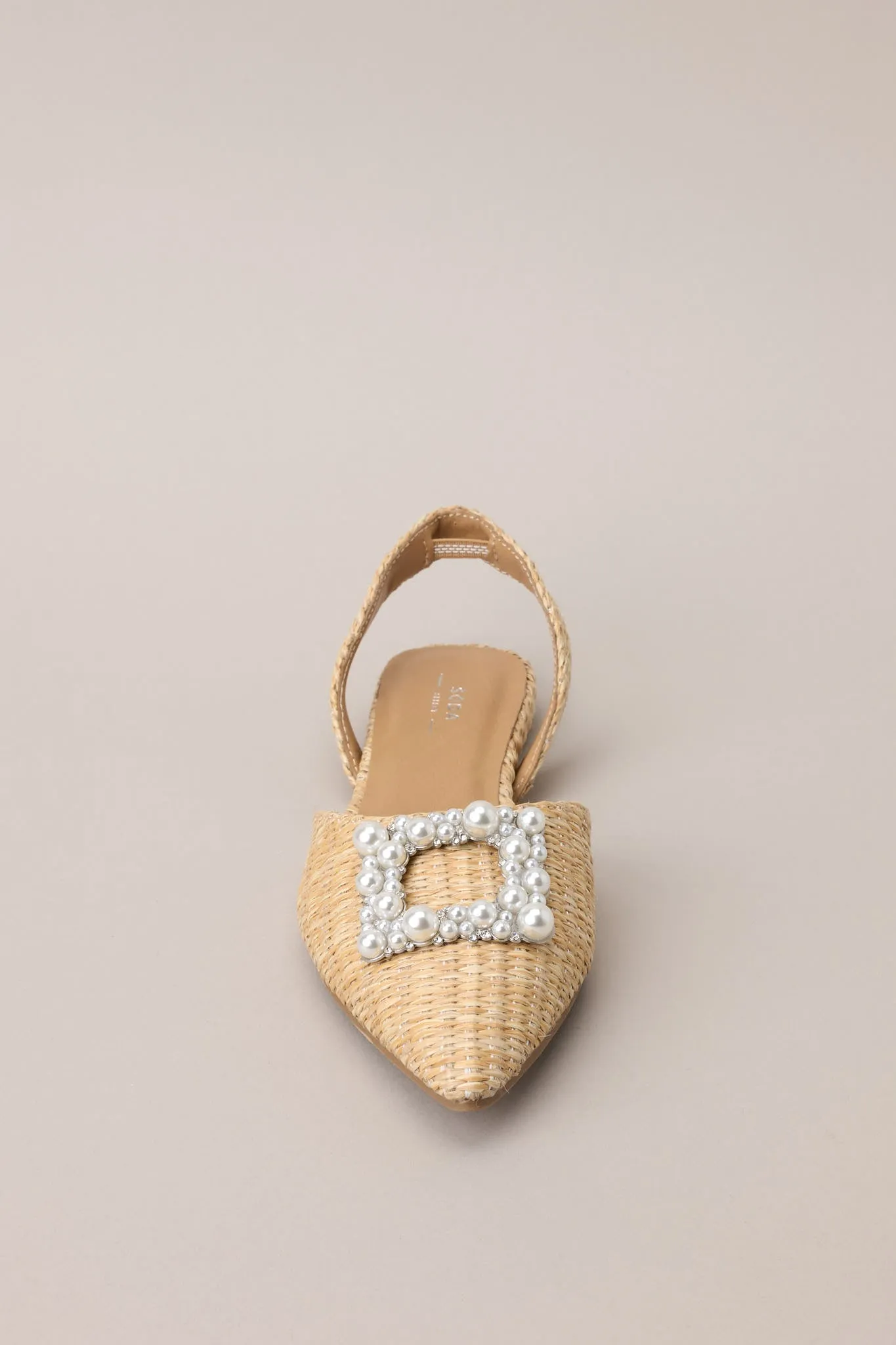 Island Elegance Raffia Pearl Flats