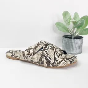 Last Chance Size 6 | Wild At Heart Slide on Sandals in Snakeskin