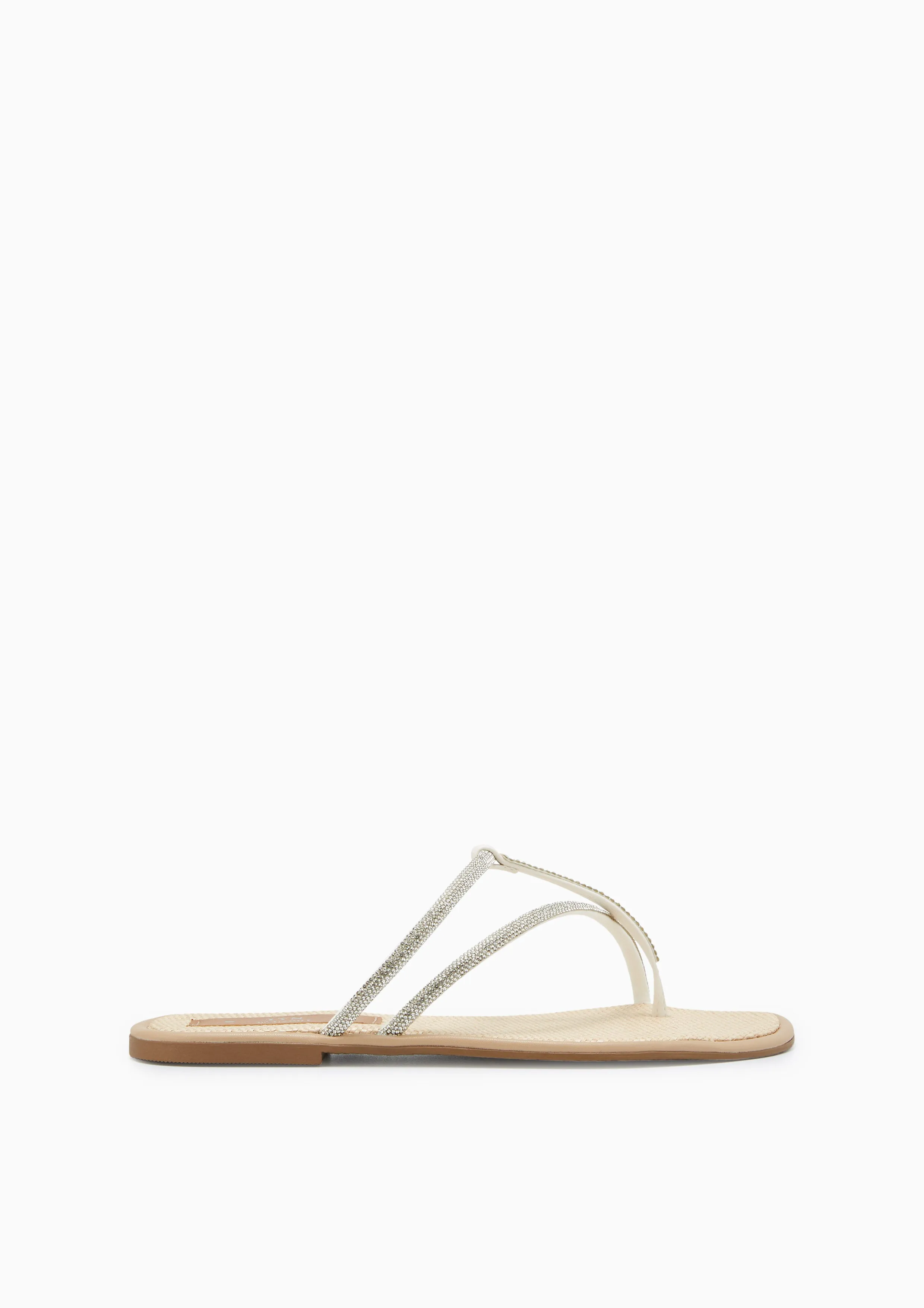 Mural Flat Sandals Beige