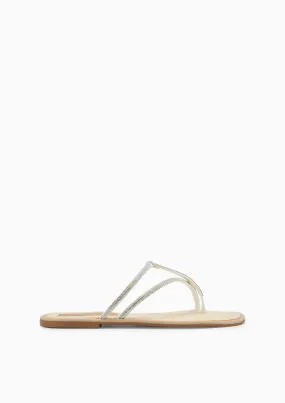 Mural Flat Sandals Beige