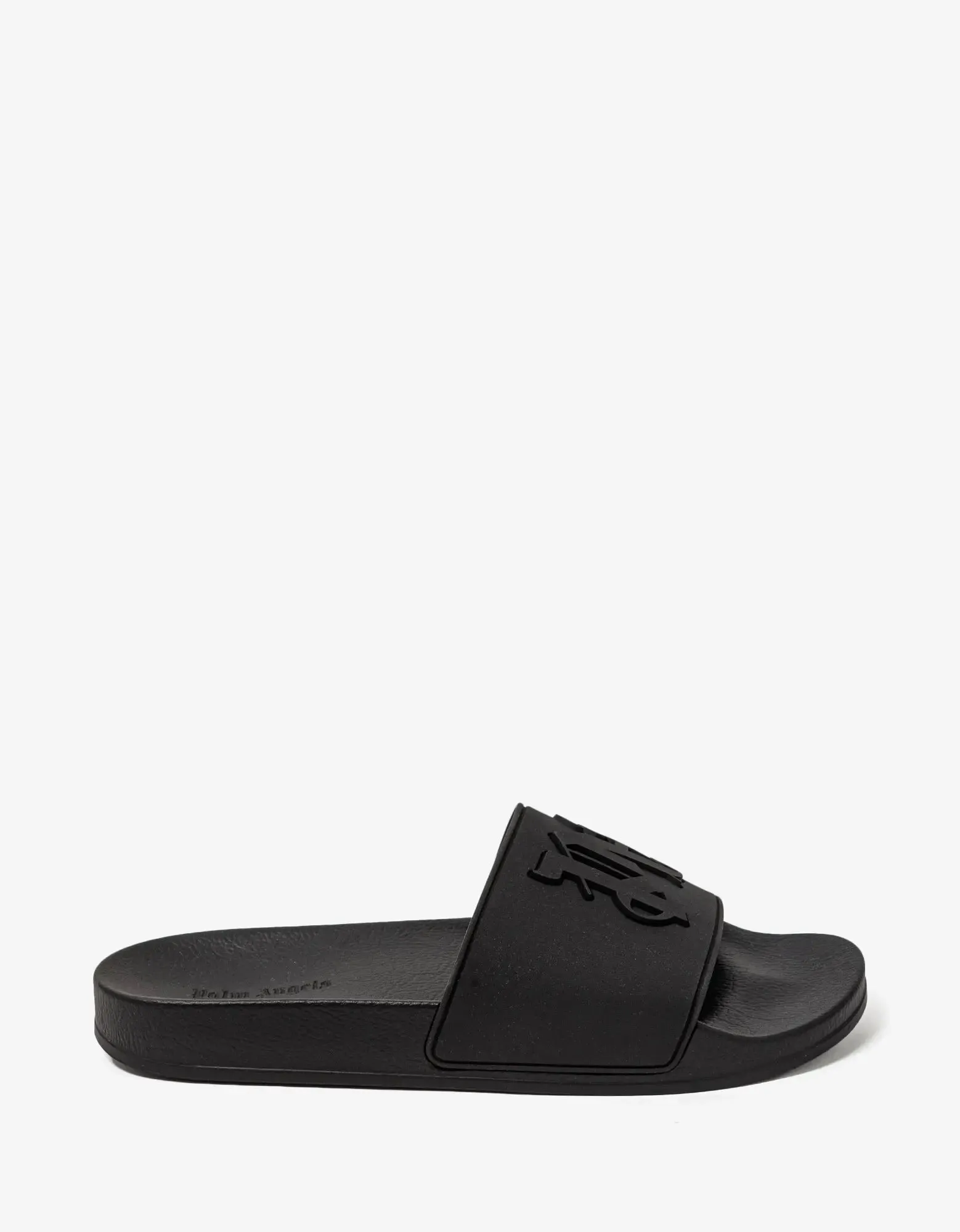 Palm Angels Black PA Monogram Slide Sandals