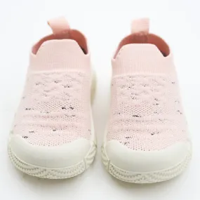 Pink Mesh Slip On Sneakers