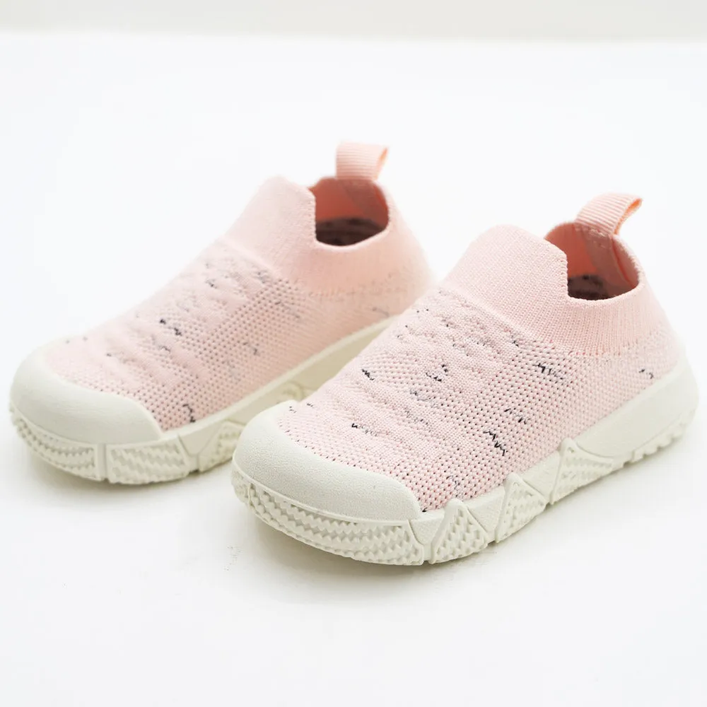 Pink Mesh Slip On Sneakers