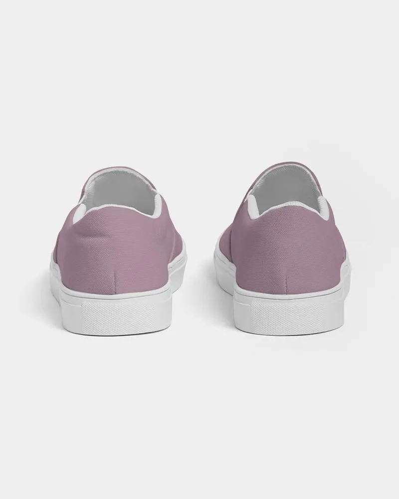 Shaded Pale Pastel Magenta Brown Slip-On Canvas Sneakers | Women's | C0M30Y0K30